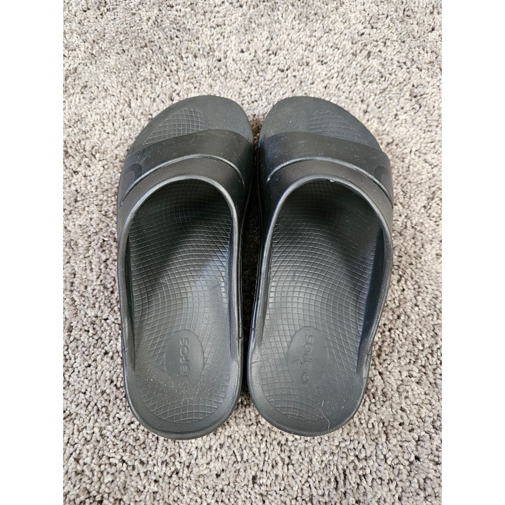 Oofos OOahh Sport Recovery Slides Black Mens 10 Womens 12 EU 43 - Picture 2 of 9